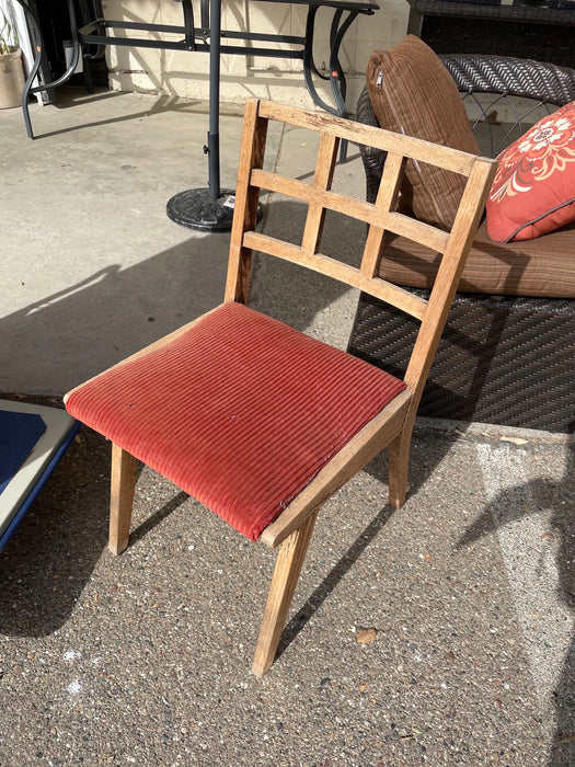 Vintage wood/upholstered dining chair 29745