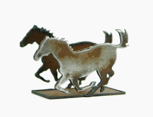 Horse Business Card Holder Rustic Western Rodeo Metal WH-BCR-Horse-22003