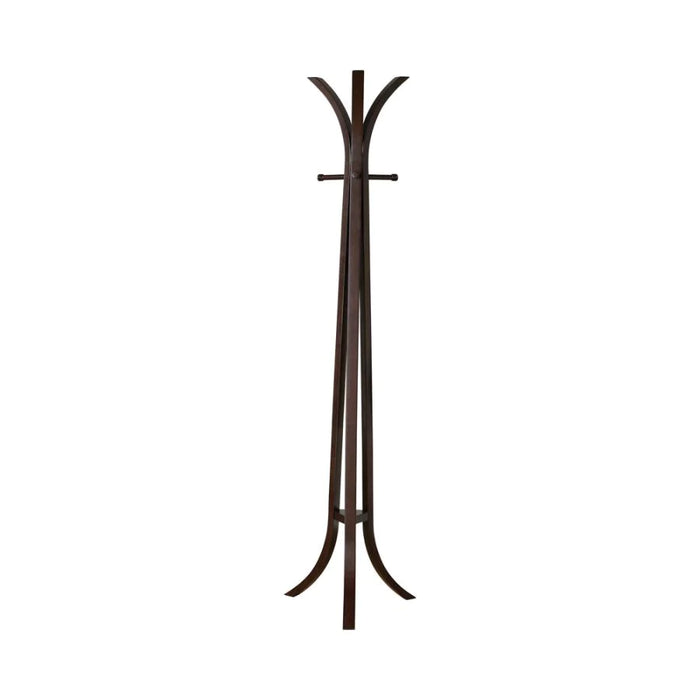 Coat Rack Wood with 6 Hooks Cappuccino Finish NEW CO-900816