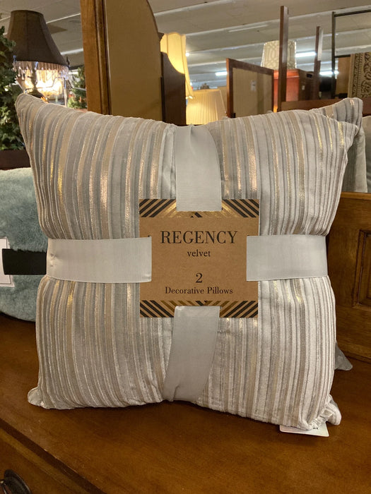 Regency Velvet 2 grey & gold decorative pillows 29884
