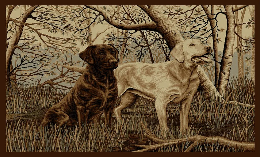 Persian Weavers Wilderness 767 dog dogs 2x3 NEW PW-WD-7672x3