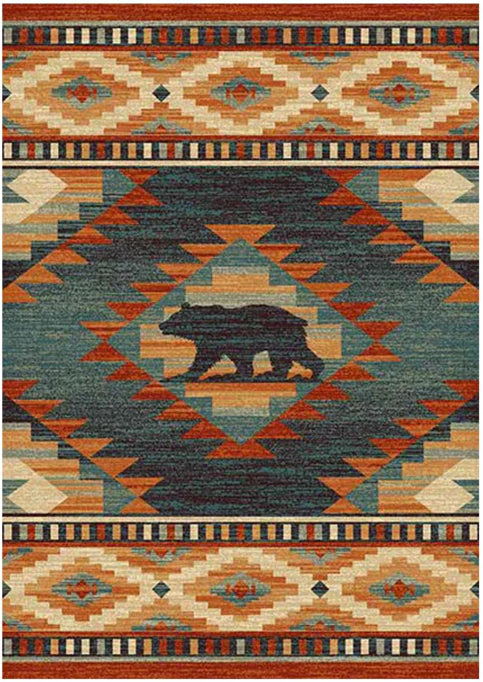Persian Weavers Wilderness 769 bear rug 2x3 NEW PW-WD-7692x3