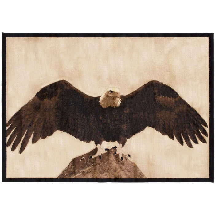 Persian Weavers Lodge 377 eagle rug 4x6 NEW PW-LD-3774x6