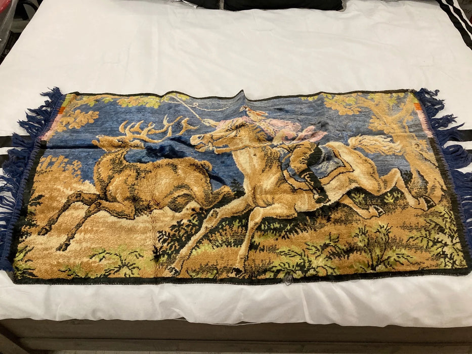 Vintage horse & deer tapestry 29979
