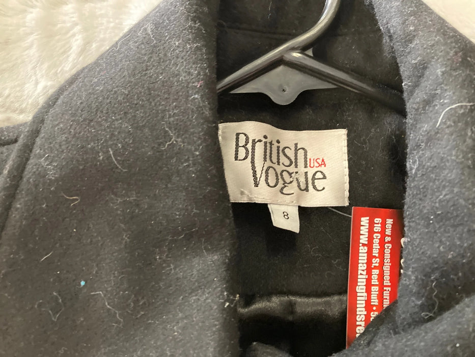 British vogue black pleated jacket 29984
