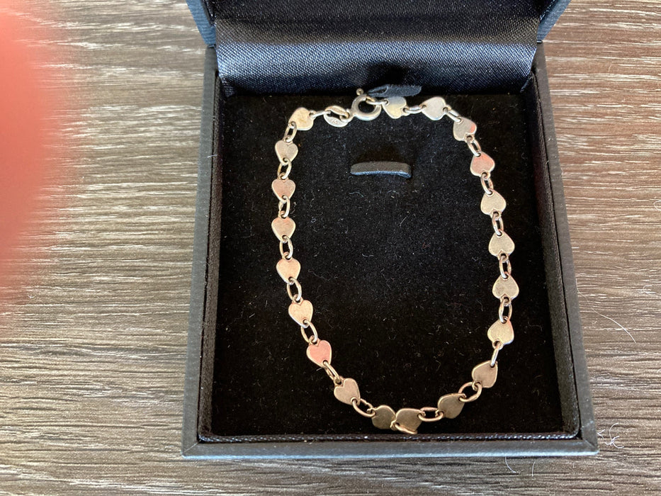 Sterling silver heart bracelet 30016