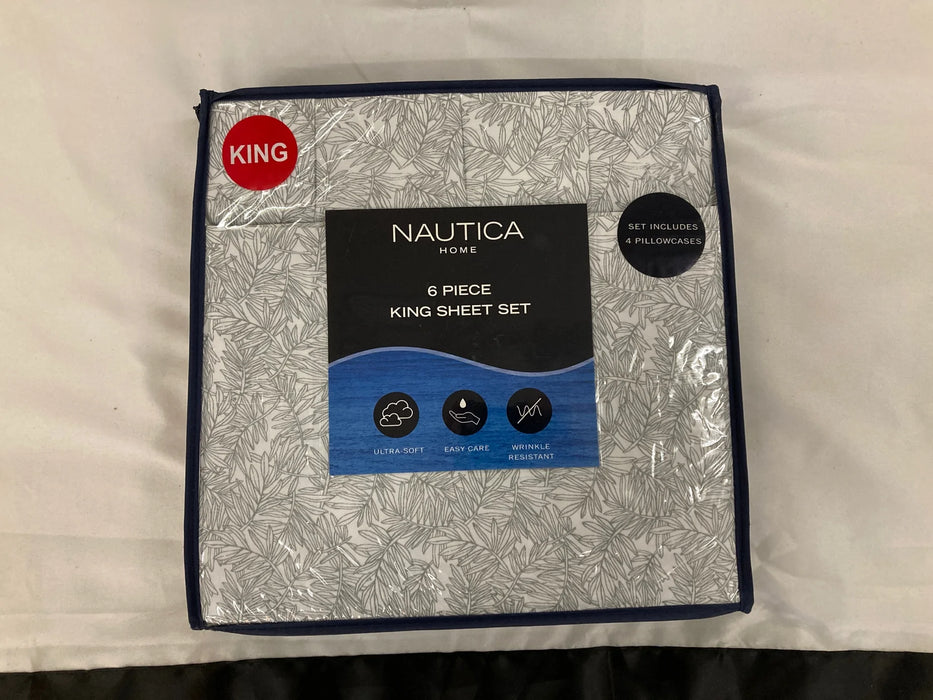 Nautica Home 6 piece king sheet set NEW 30032