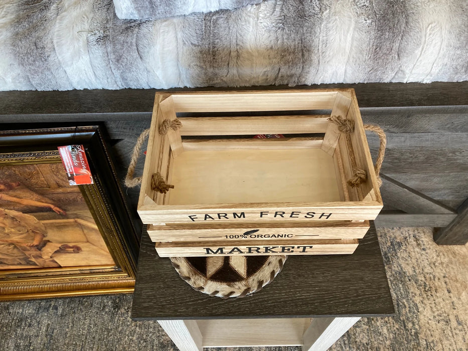 Farm fresh market wood box 30044