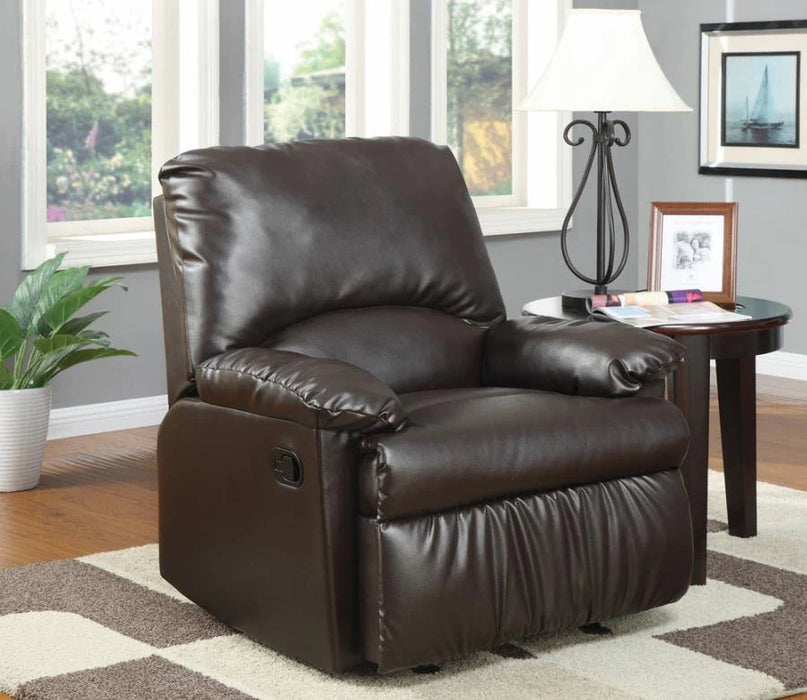 Faux leather recliner dark brown NEW CO-600270