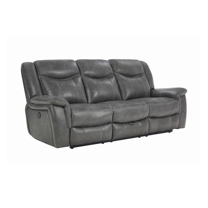 Conrad power reclining sofa cool grey NEW CO-650354P