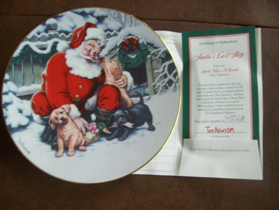 Santa’s Last Shop collector’s plate Hamilton Collection 5334