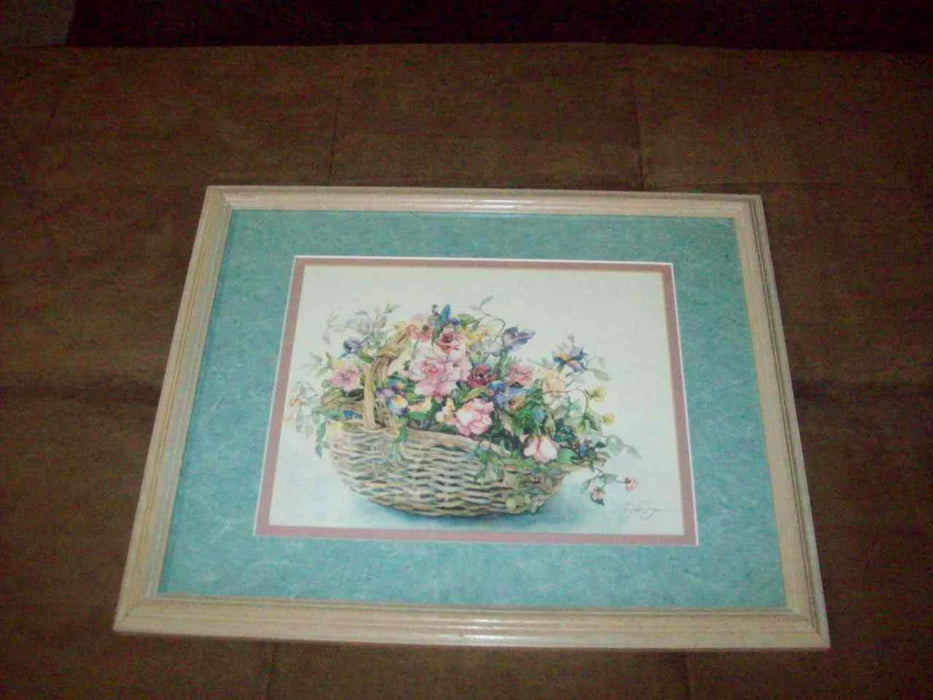 Framed floral print 5512