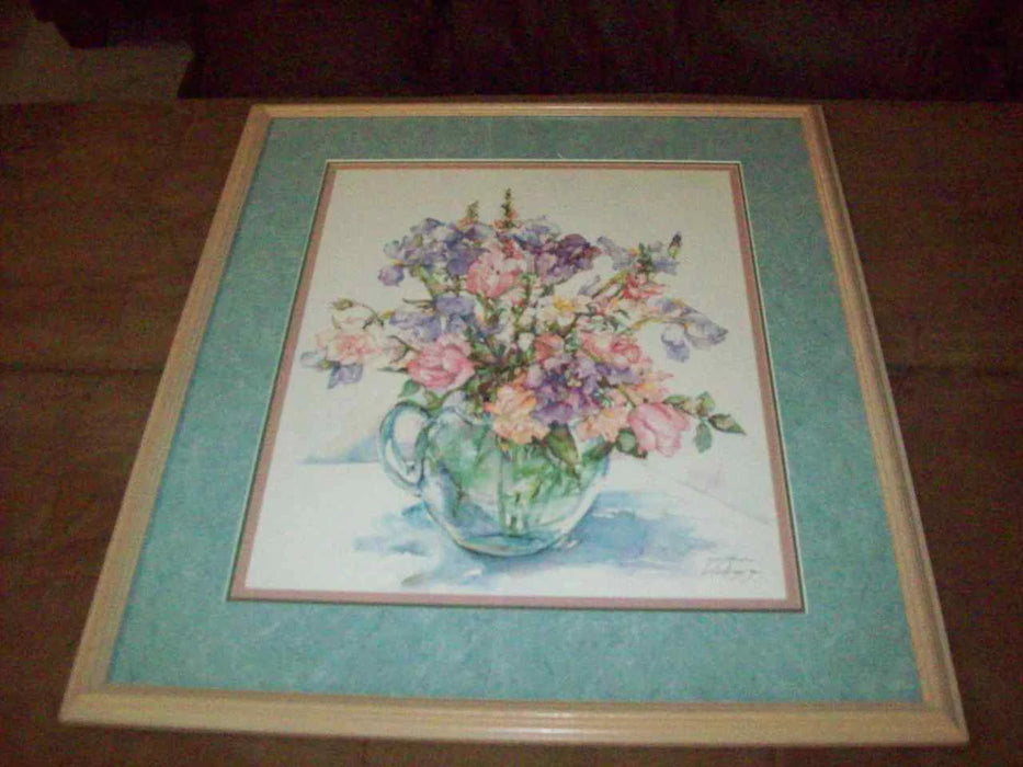 Framed floral print 5513