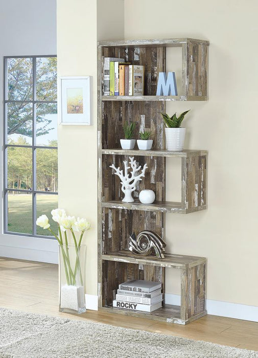 Bookcase display shelf weathered grey/gray NEW CO-800847