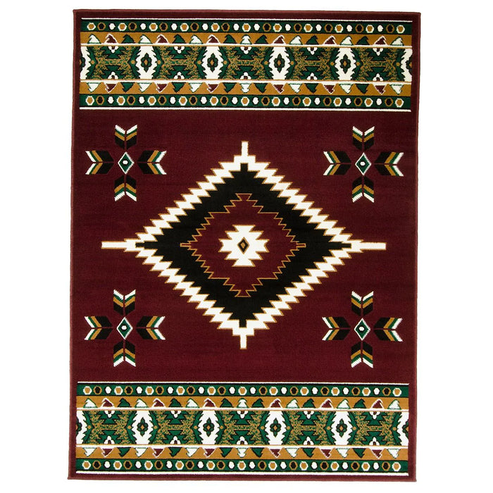 Persian Weavers Taj Mahal South Western 2 rug burgundy 8x10 NEW PW-TJSW2BR8x10