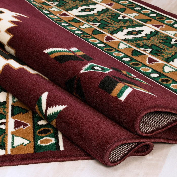 Persian Weavers Taj Mahal South Western 2 rug burgundy 8x10 PW-TJSW2BR8x10