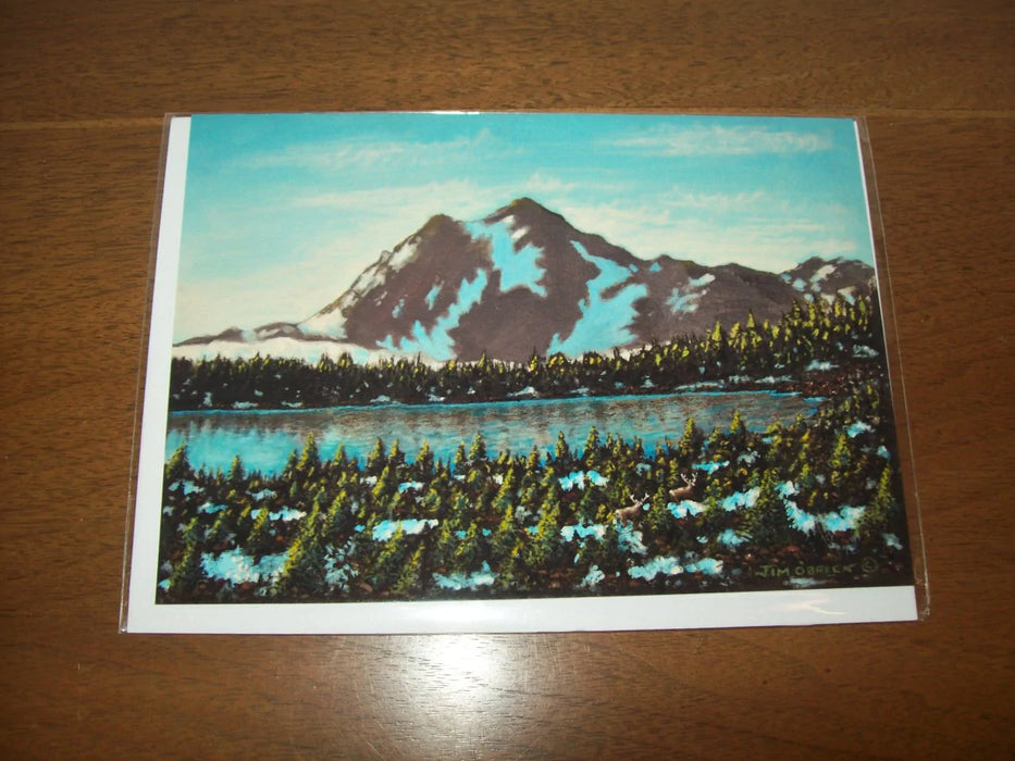 Greeting card local artist Lassen Lake View 6139