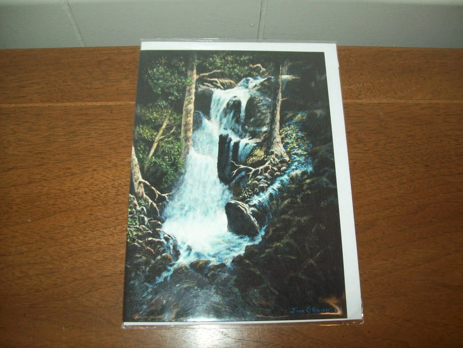 Greeting card local artist Lassen Waterfall 6143