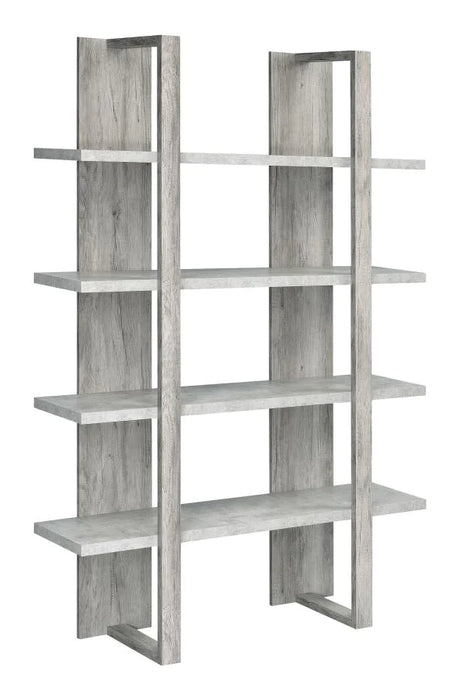 Bookcase display shelf grey/gray driftwood finish NEW CO-882037