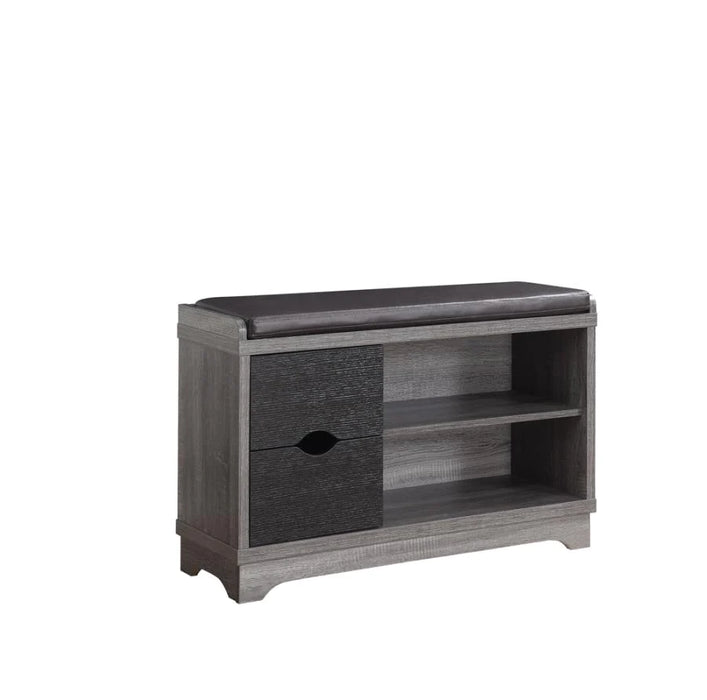 Storage bench distressed grey/gray NEW CO-950921