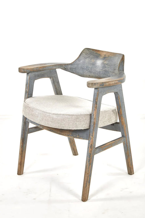 Wagner Dining Arm Chair Distressed Blue REAL Reclaimed Wood NEW NE-1215324-S1 (1215324,1210339)