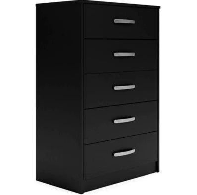 Finch 5-Drawer Dresser Chest of Drawers Black NEW AY-EB3392-145