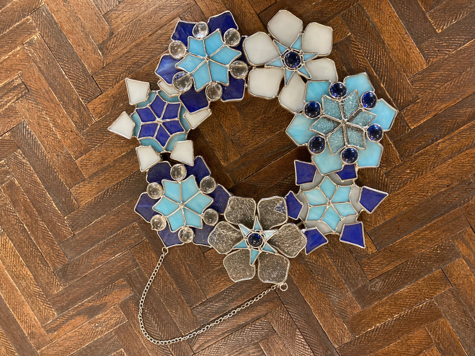 Stained glass wreath 28107
