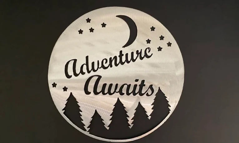 Adventure awaits metal sign hand crafted decor MS-1055