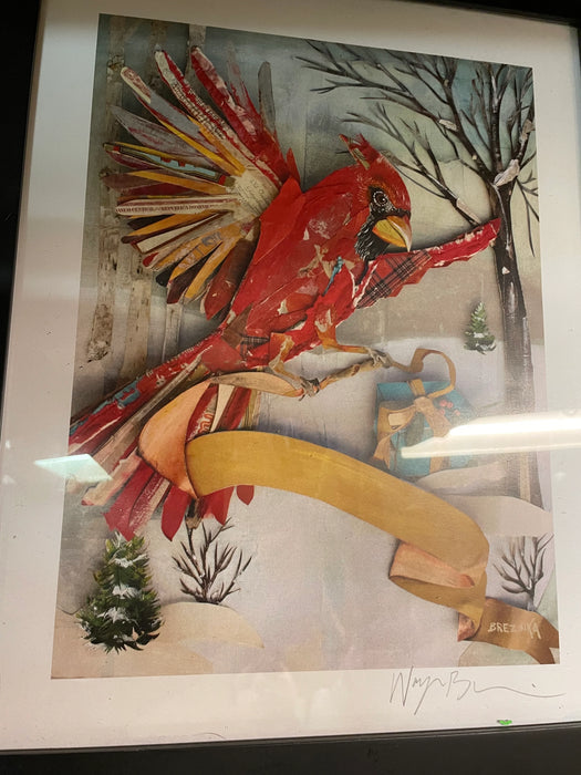 Brezinka holiday cardinal framed picture 28133
