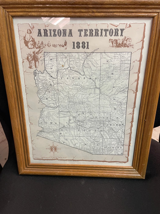 Arizona territory 1881 framed picture 28134