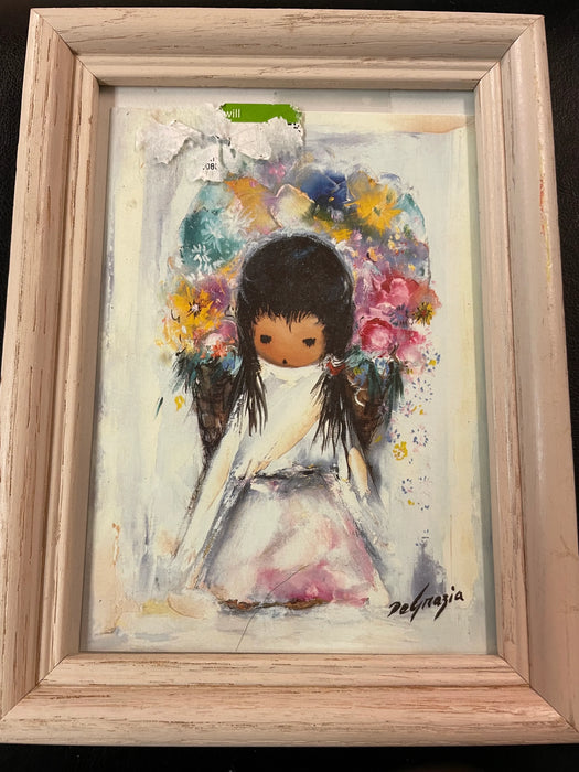 Degrazia flower girl framed picture 28137
