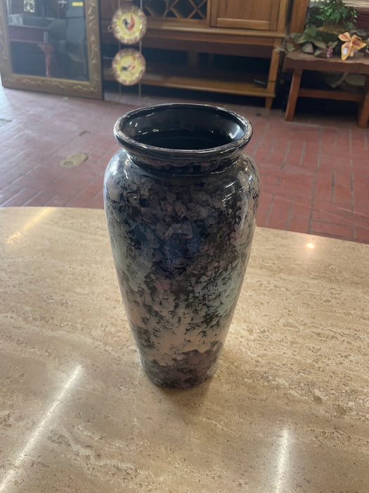 Abstract blue/purple/black vase 25831