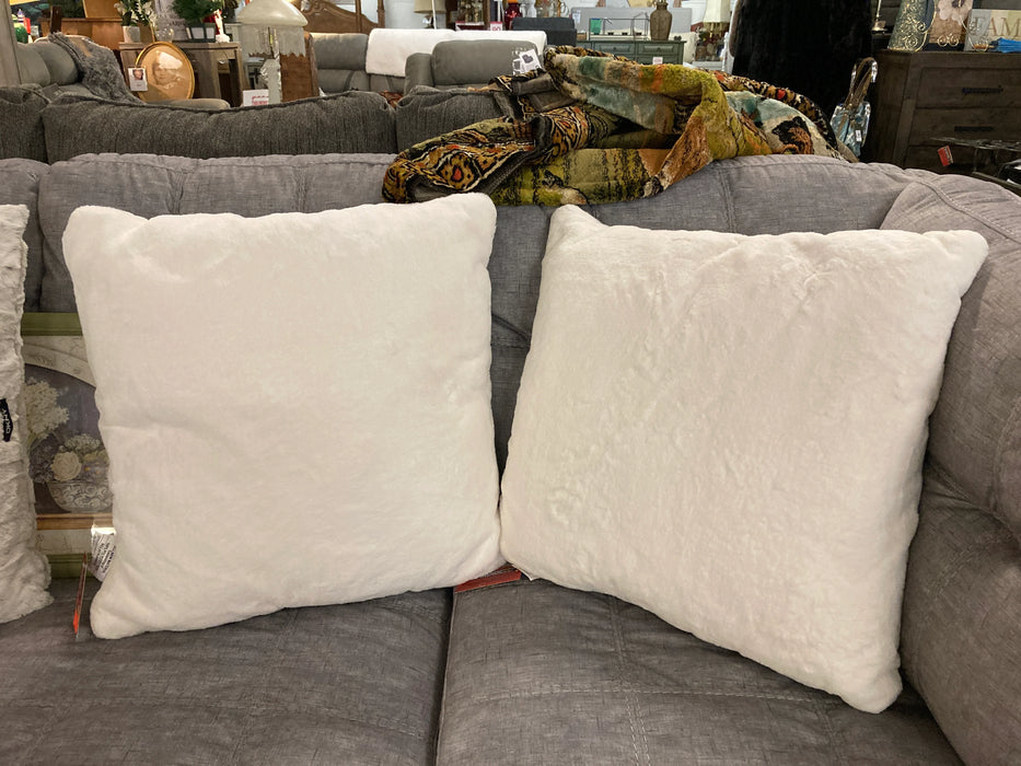 White sales faux pillows
