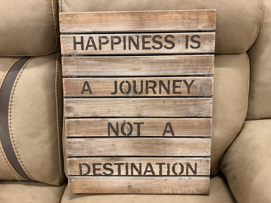 Happiness is a journey not a desination wood sign 30268