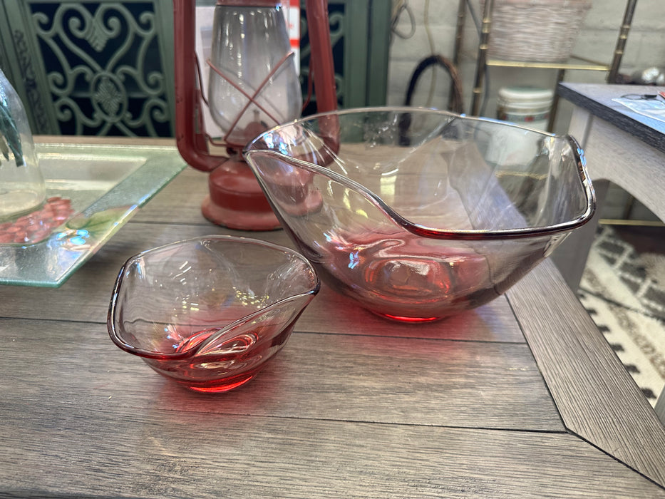 Pink ombre chip & dip bowls 30483