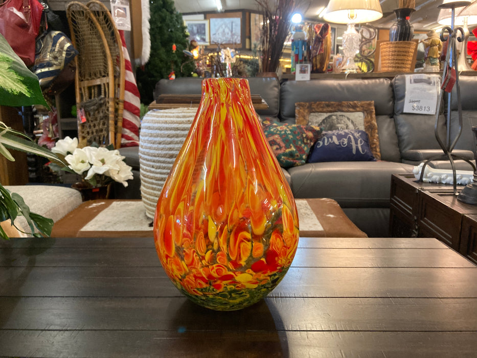 Colorful art glass vase 30513