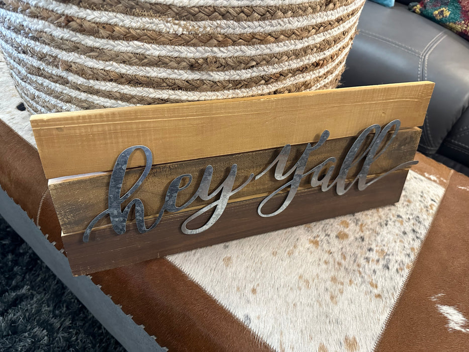 Hey y'all wooden sign 30535