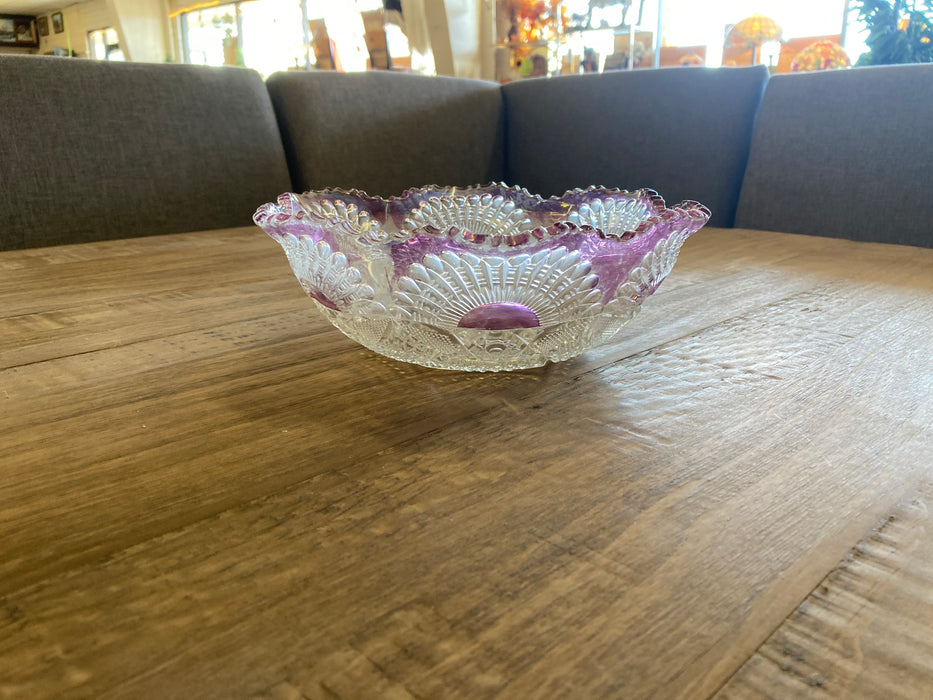 Vintage crystal pink decor bowl 30551
