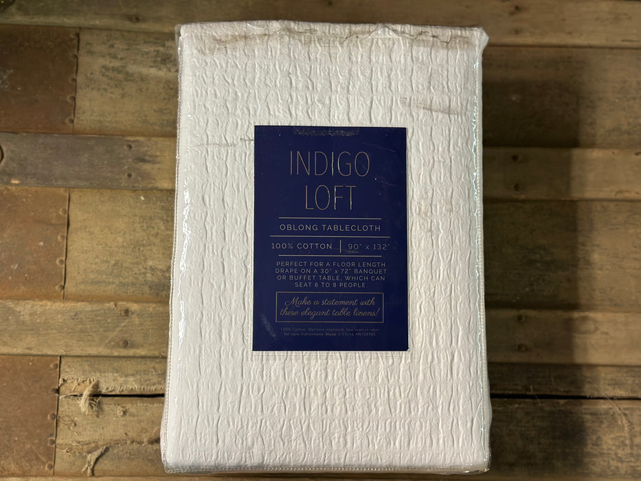 Indigo loft oblong table cloth 30589