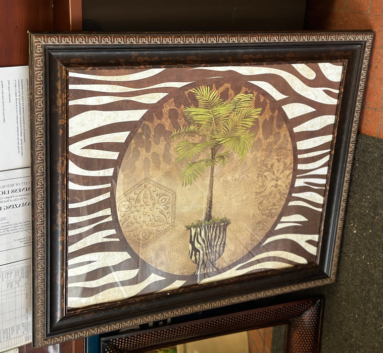 Zebra print framed picture 30645