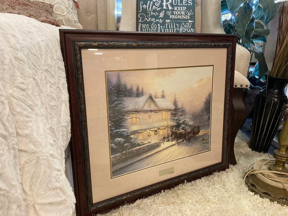 Thomas Kinkade Victorian Christmas 4 framed picture 30648