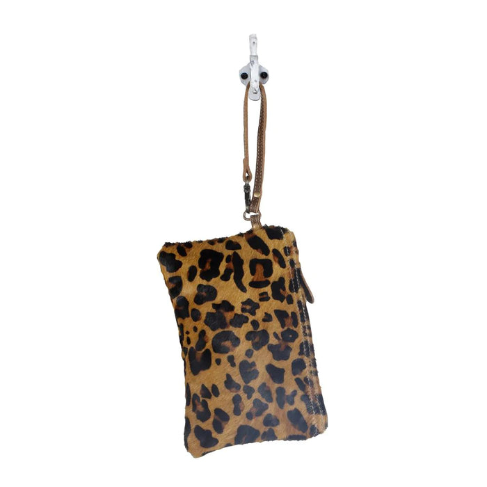 Designer Touch Hairon Leopard Print Pouch Hand Crafted Myra Bag NEW MY-S-2825