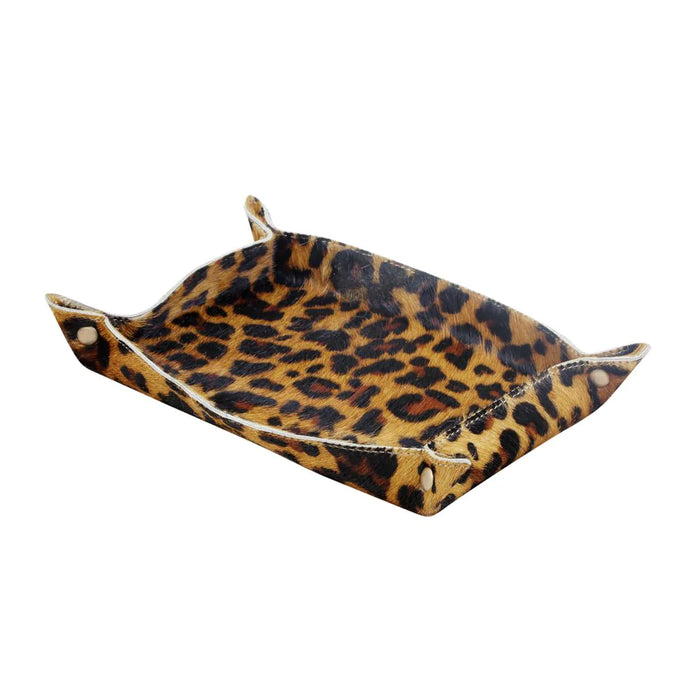 Collect All Hairon & Leather Leopard Print Tray Hand Crafted Myra Bag NEW MY-S-2894