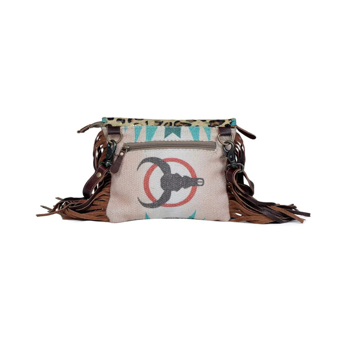 Myra | Clear Leather Crossbody Bag w/ Fringe, Small