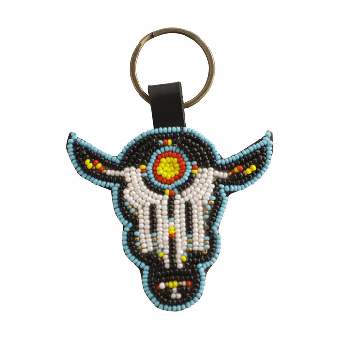 Antique Bull Face Leather Key Chain Fob Hand Crafted Myra Bag NEW MY-S-4089