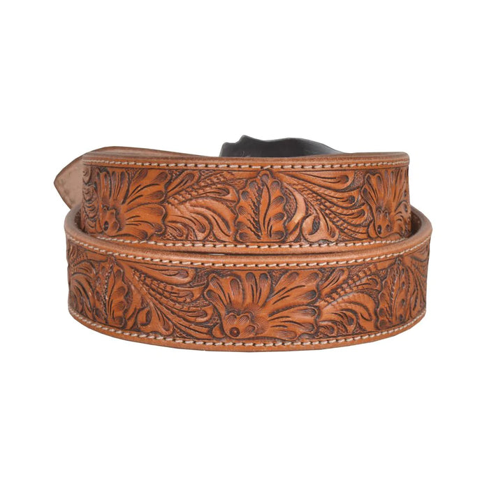 Brisk Leaves Hand-Tooled Iron & Leather Belt Hand Crafted Myra Bag NEW MY-S-4816