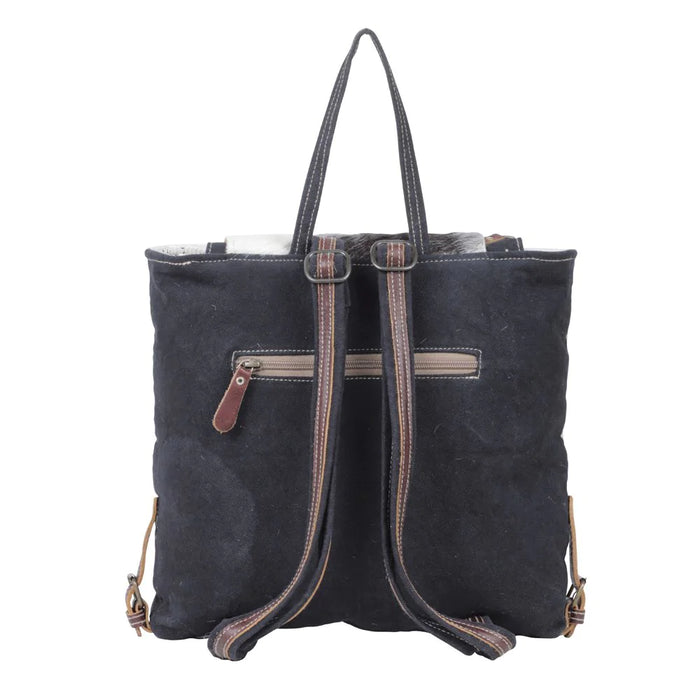 Hercule Rug, Canvas, Cowhide & Leather Backpack Hand Crafted Myra Bag NEW MY-S-5269